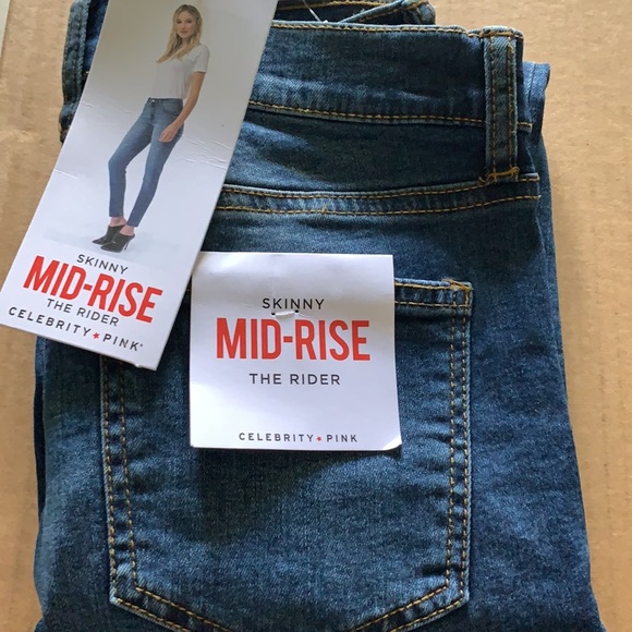 NWT Celebrity Pink The Rider Skinny Mid-Rise Jeans - Picture 7 of 9